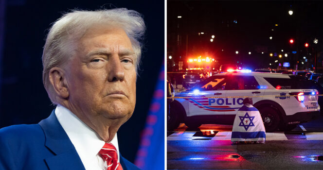Donald Trump speaks out after Israeli embassy staff shot dead in DC