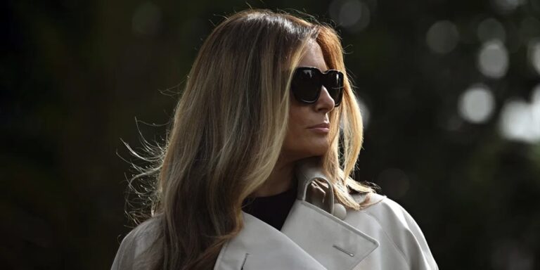 Melania Trump Stuns in Flowery Pants and Matching Heels at the White House Congressional Picnic – Photos
