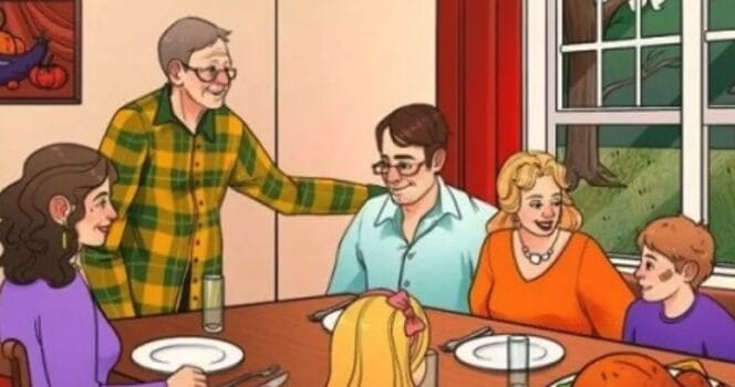 Can you spot the error in this family’s dining photo under 15 seconds?