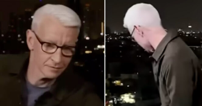 Anderson Cooper forced to evacuate set while live on-air from Israel