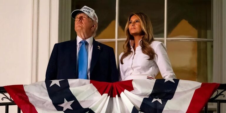 New 4th of July Photo of President Donald Trump and First Lady Melania Trump Ignites Stir