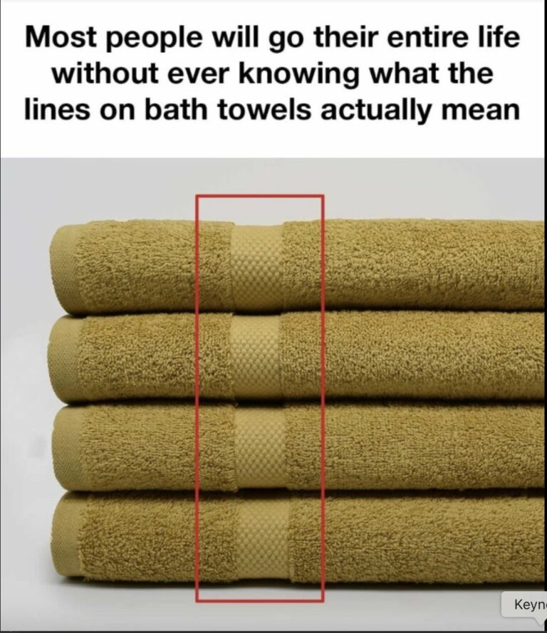 The real purpose of those mysterious lines on towels