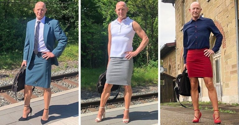 Straight, happily married man loves to wear heels and skirts
