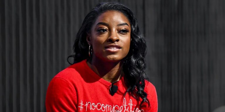 Simone Biles Posts Pictures from Her Vacation, Igniting a Heated Debate