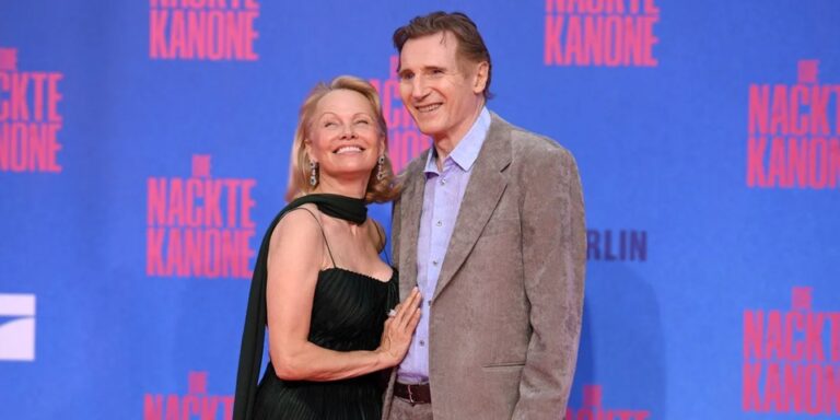 Liam Neeson’s and Pamela Anderson’s Sons Seem to Bond on the Red Carpet Amid Rumors Their Parents Are Dating
